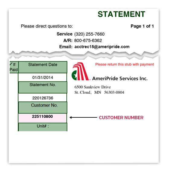 Statement Customer Number
